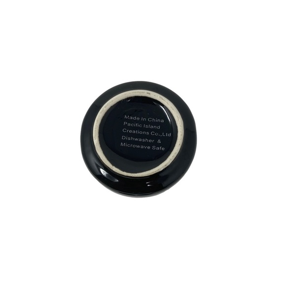 Pacific Island Creations. Black and White Stripe Sake Set. - Picture 6 of 7